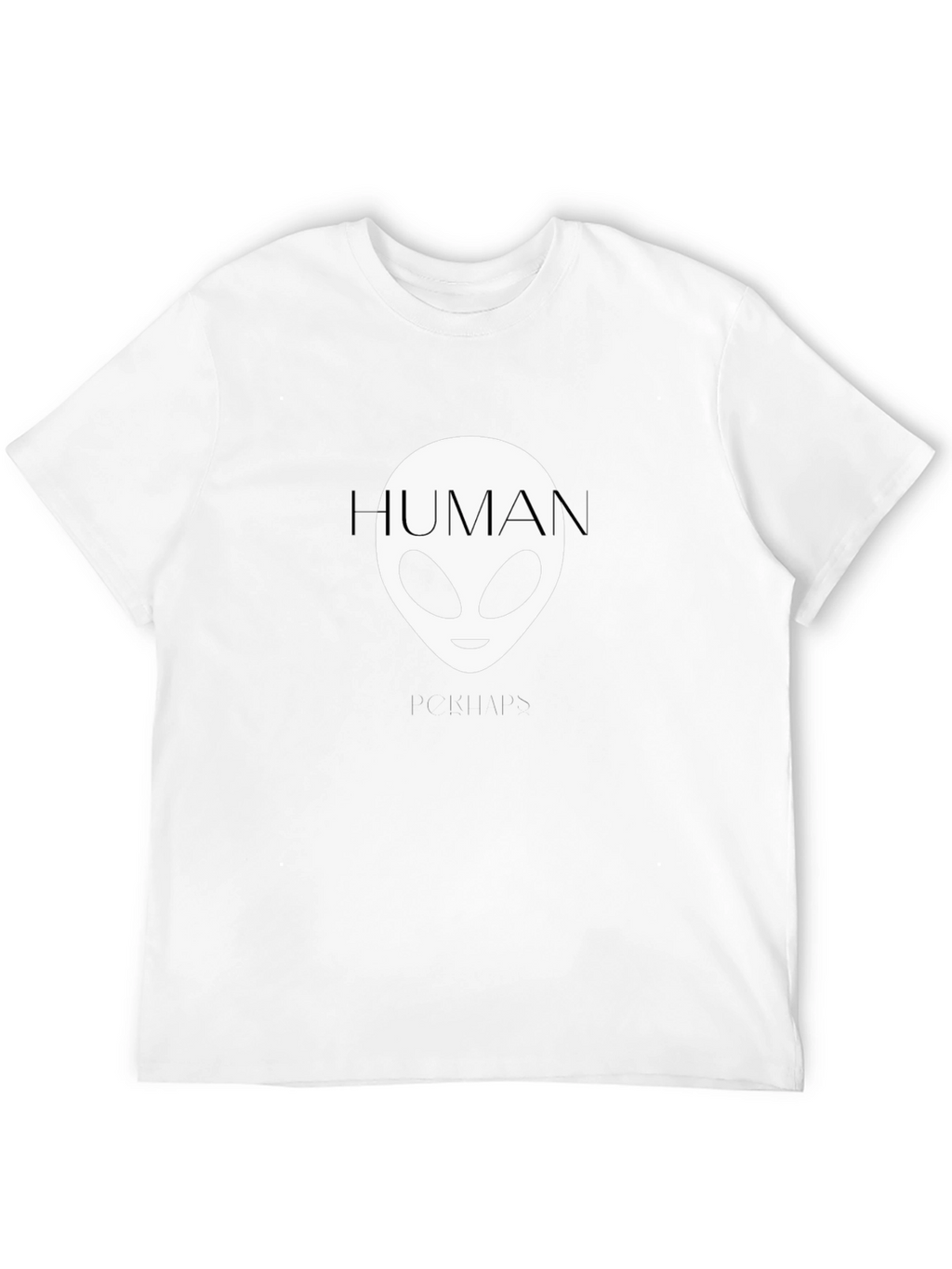 Human Alien Graphic Tee - Black Cotton T-Shirt
