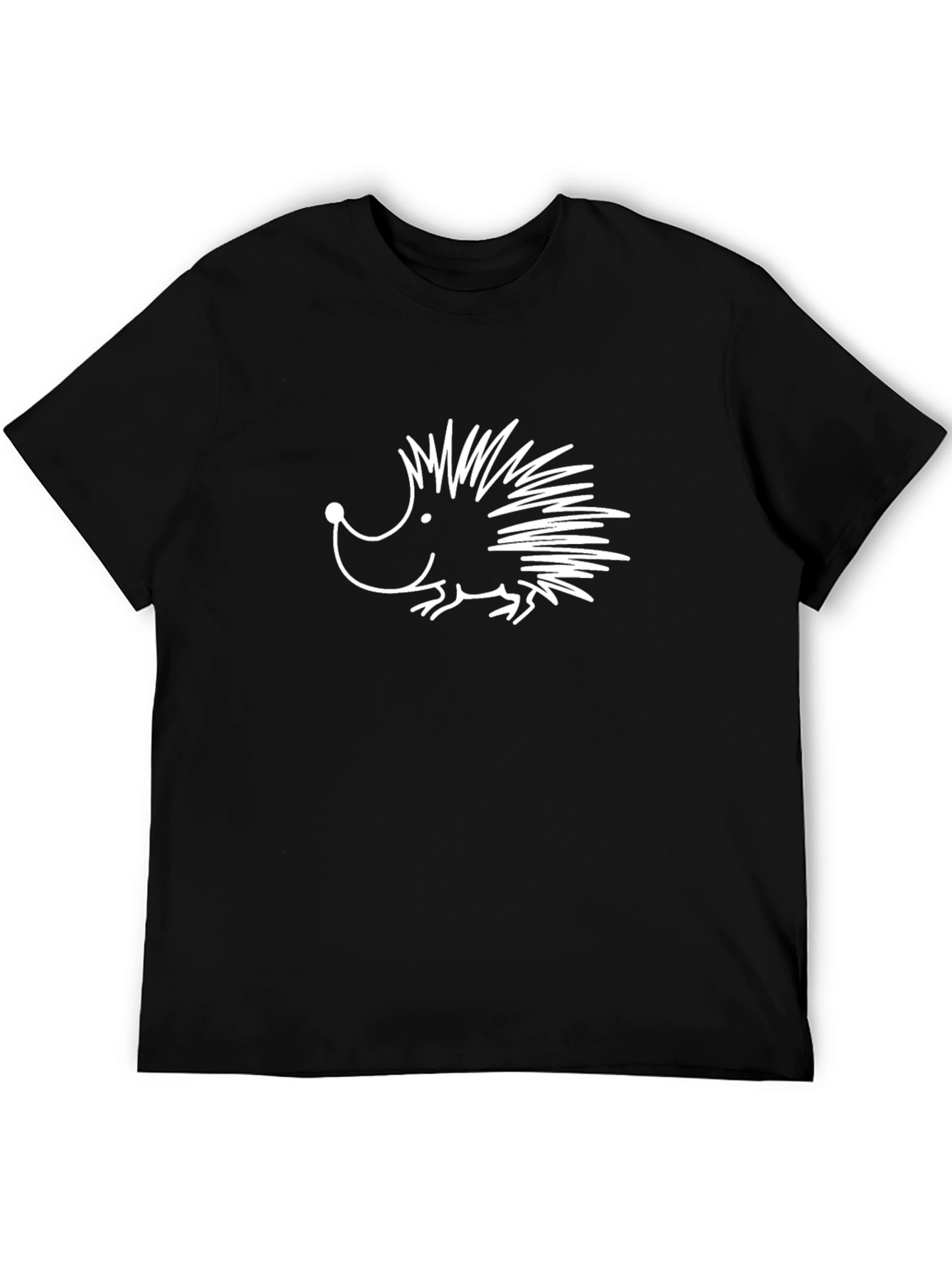 Hedgehog Graphic Tee - Quirky Crew Neck