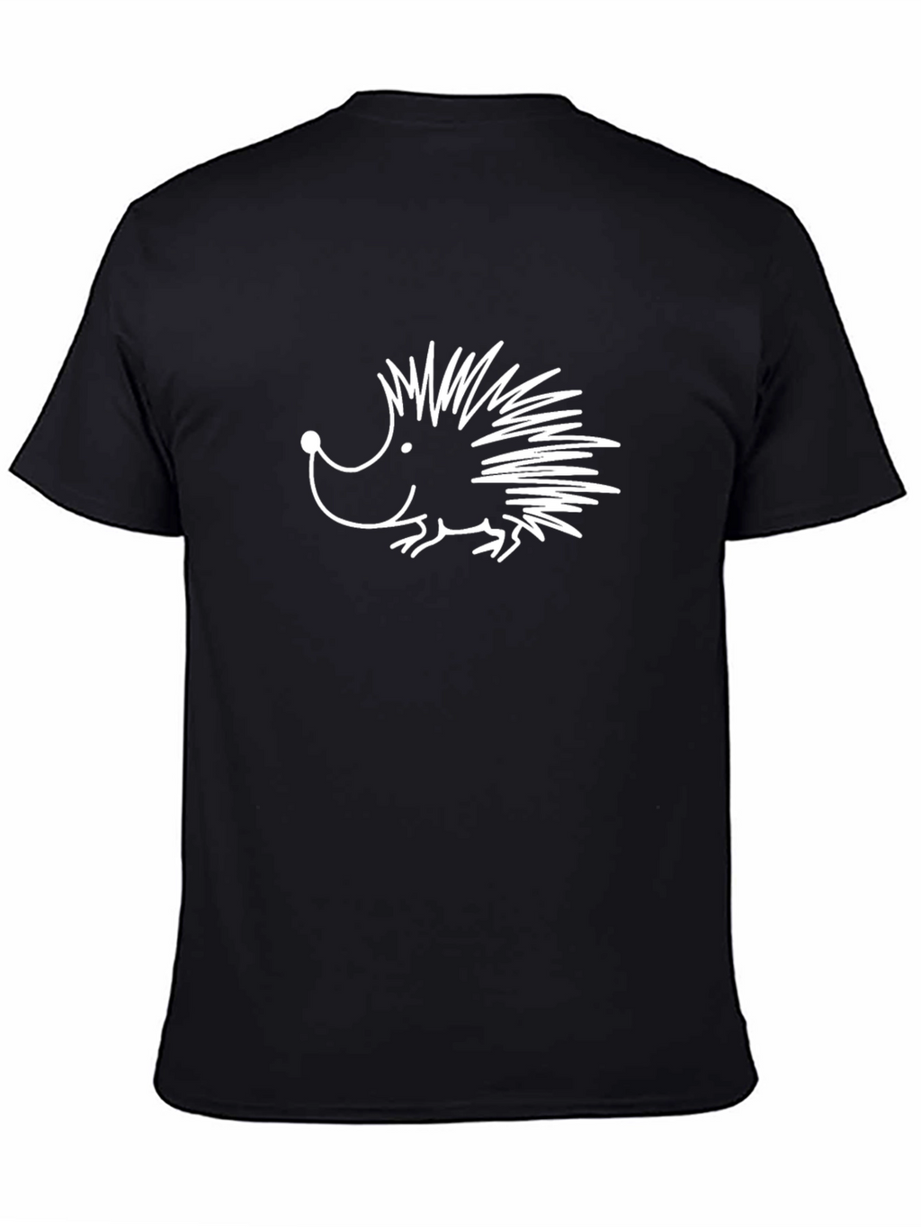 Hedgehog Graphic Tee - Quirky Crew Neck