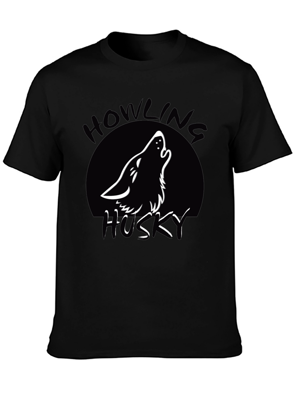 Howling Husky T-Shirt - Black