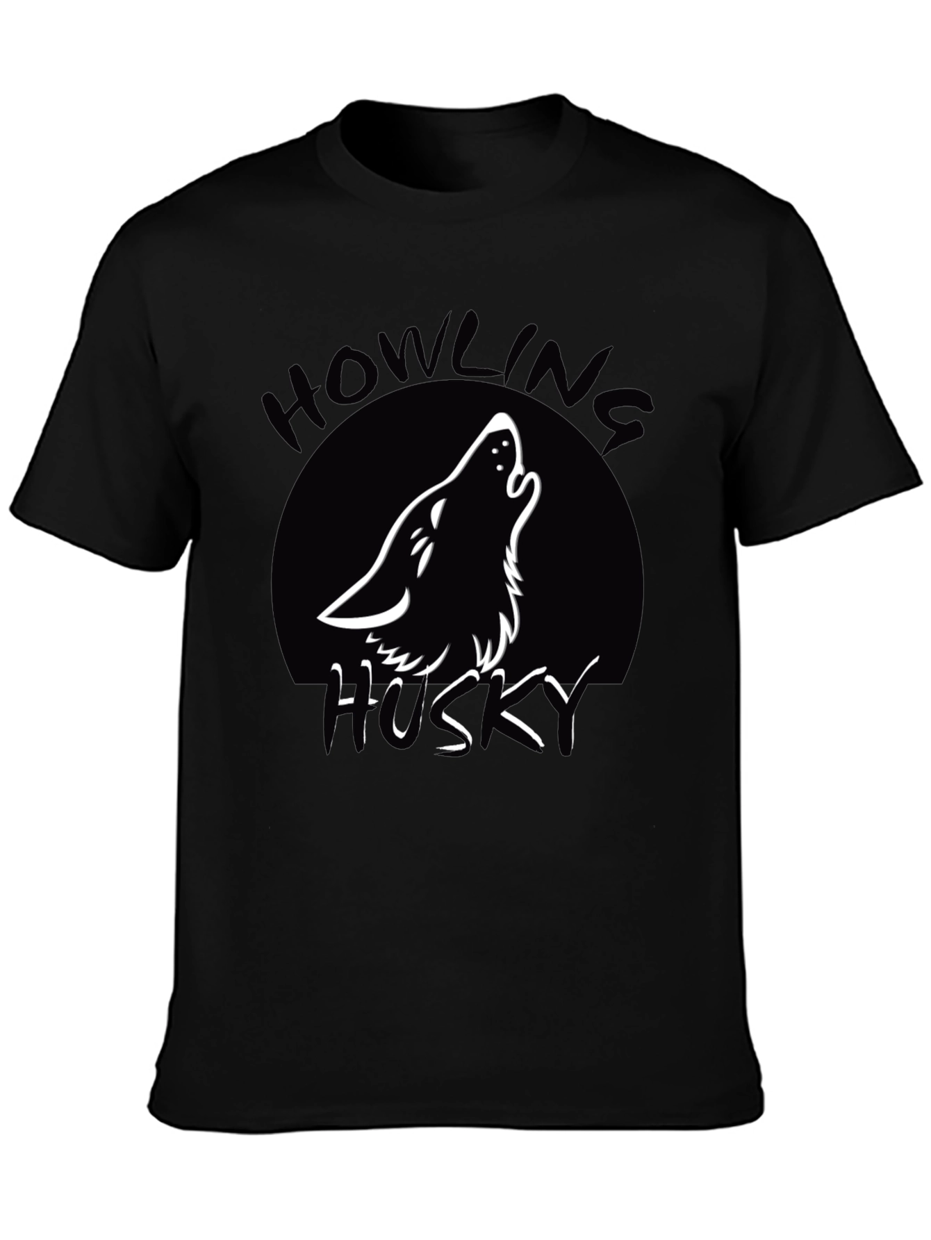 Howling Husky T-Shirt - Black