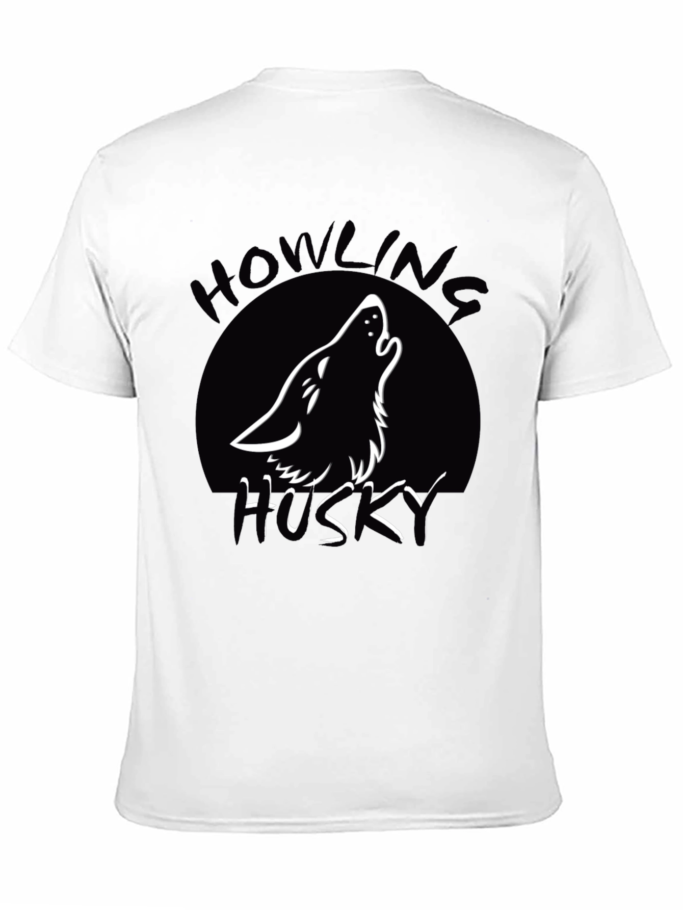 Howling Husky T-Shirt - Black
