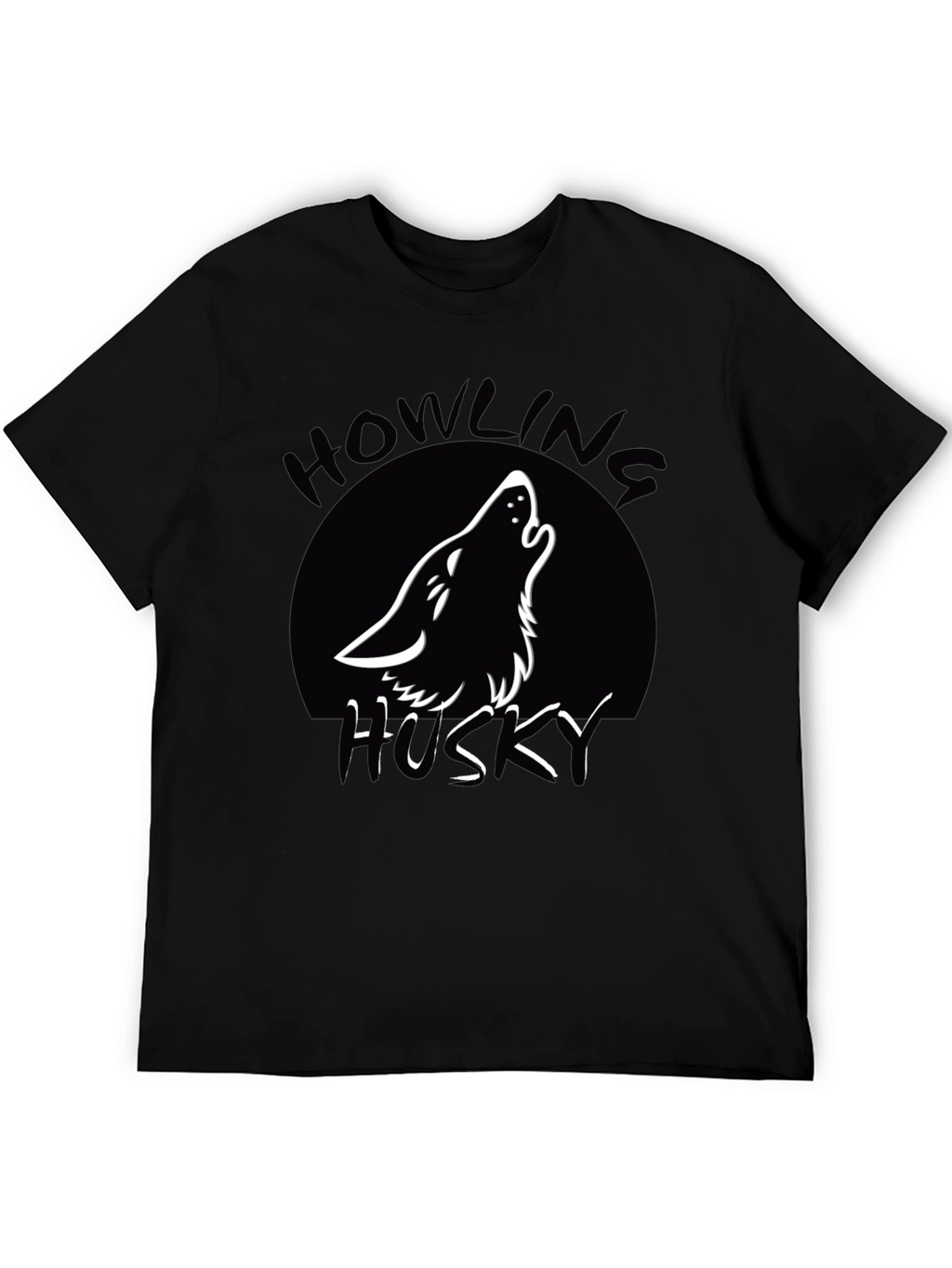 Howling Husky T-Shirt - Black