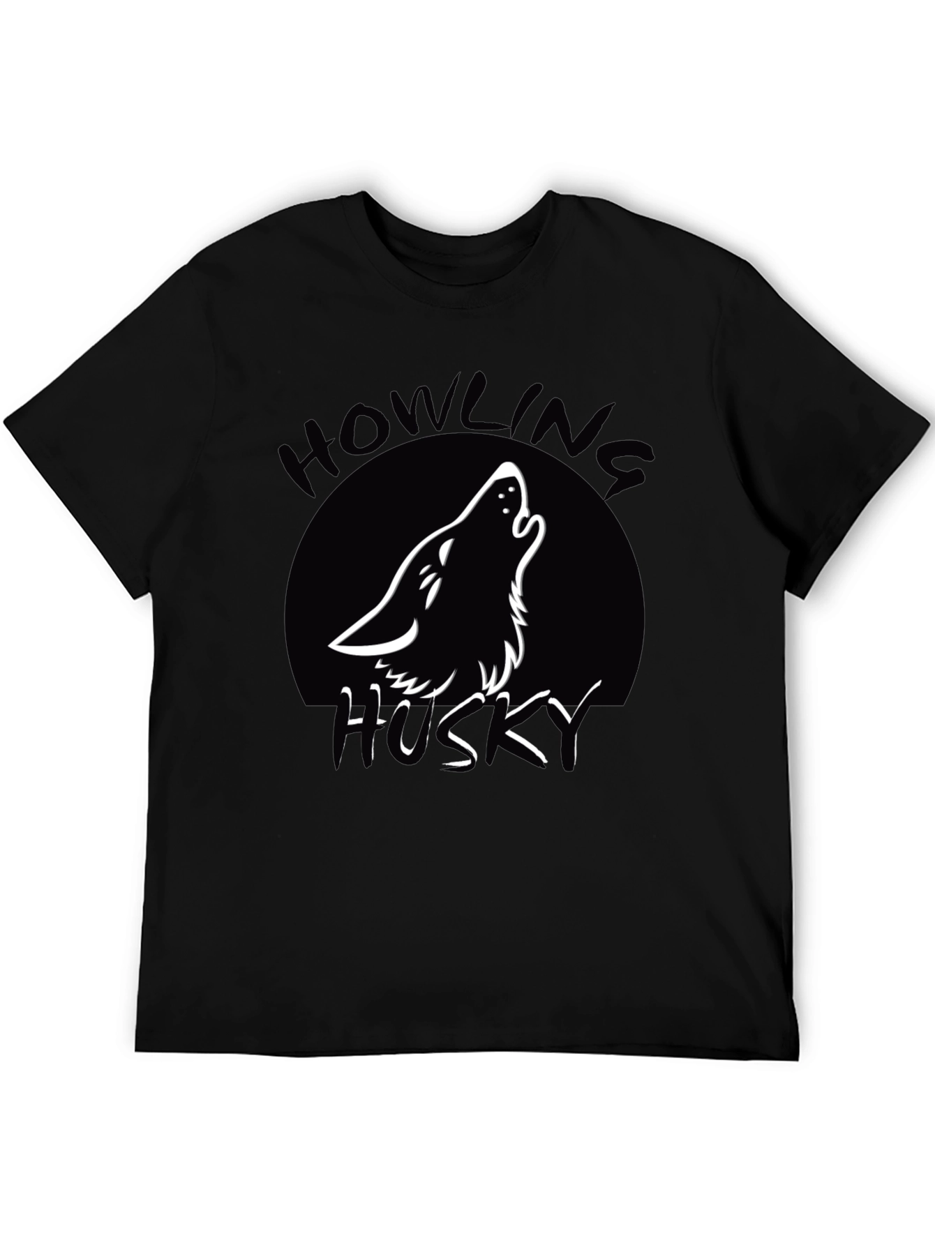 Howling Husky T-Shirt - Black