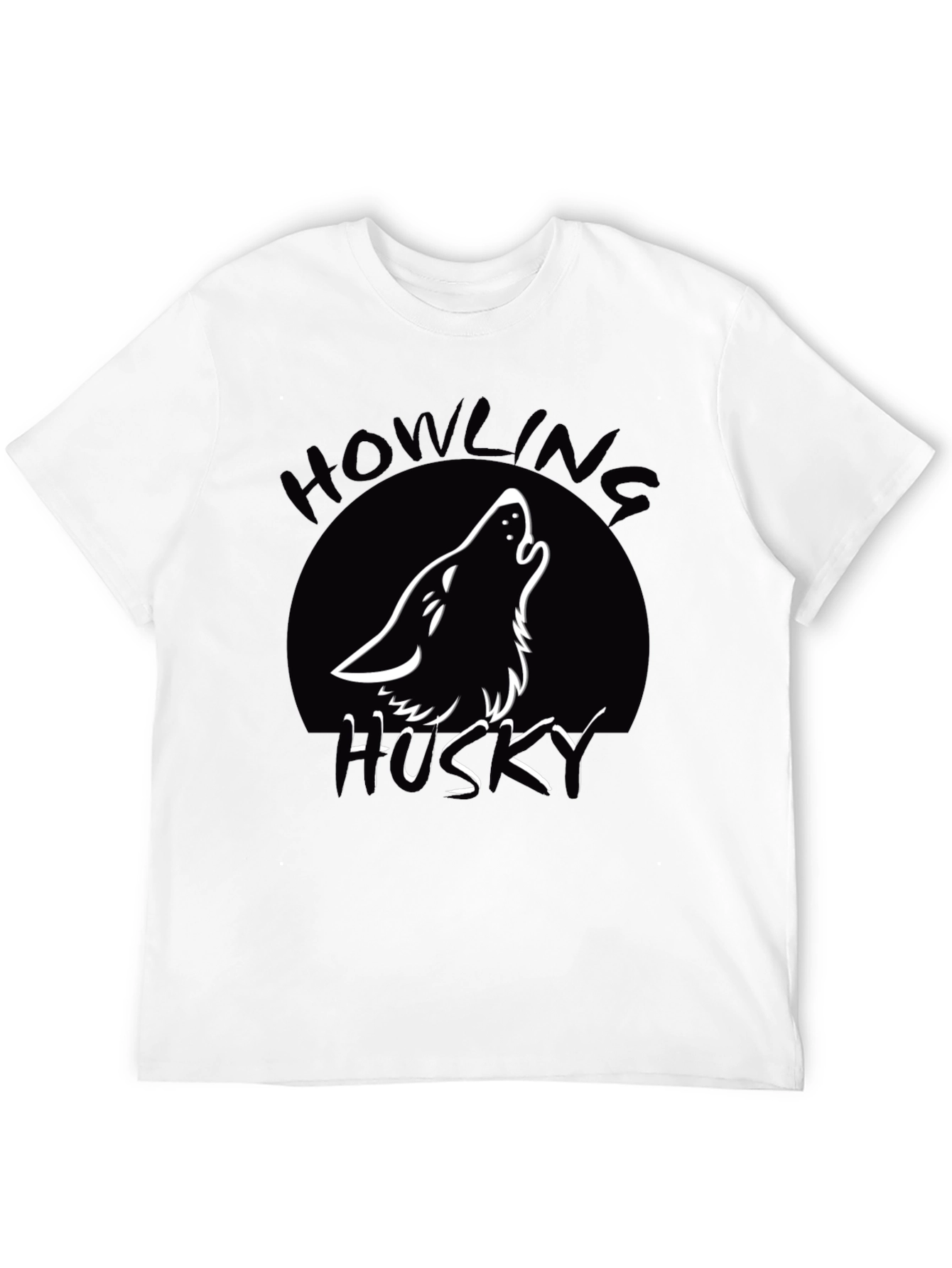 Howling Husky T-Shirt - Black