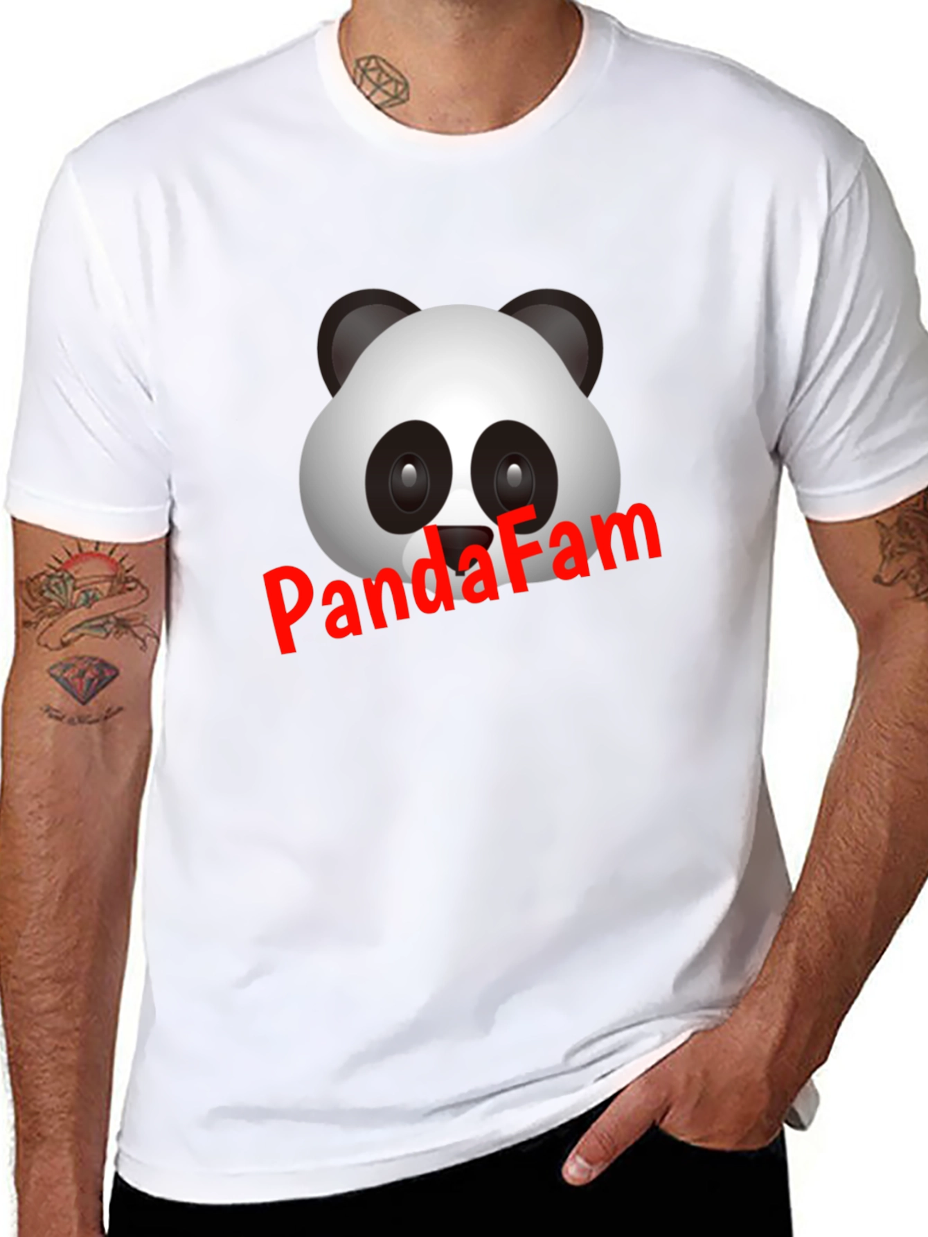 Panda Fam Black T-Shirt