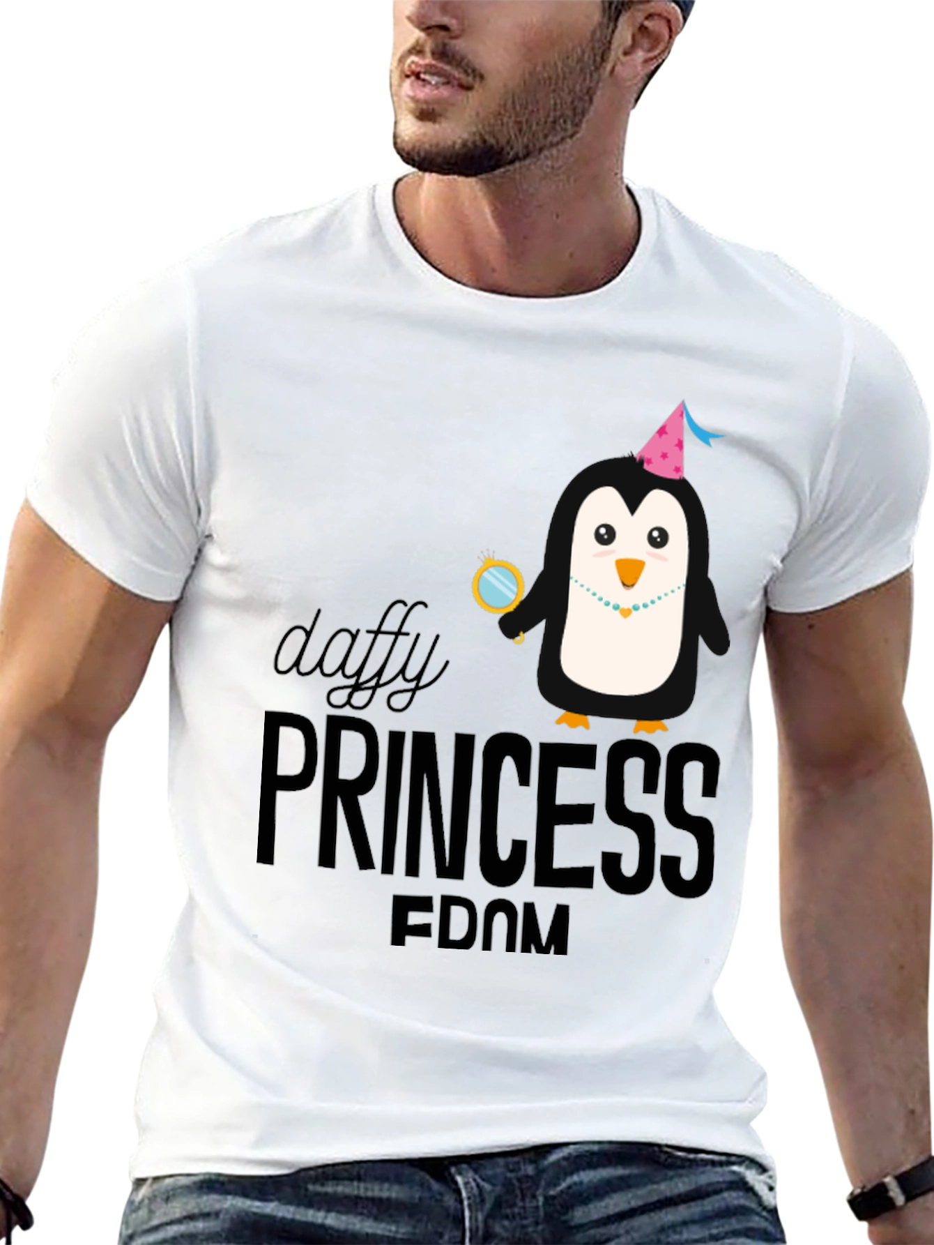 Daffy Princess Penguin T-Shirt - Black