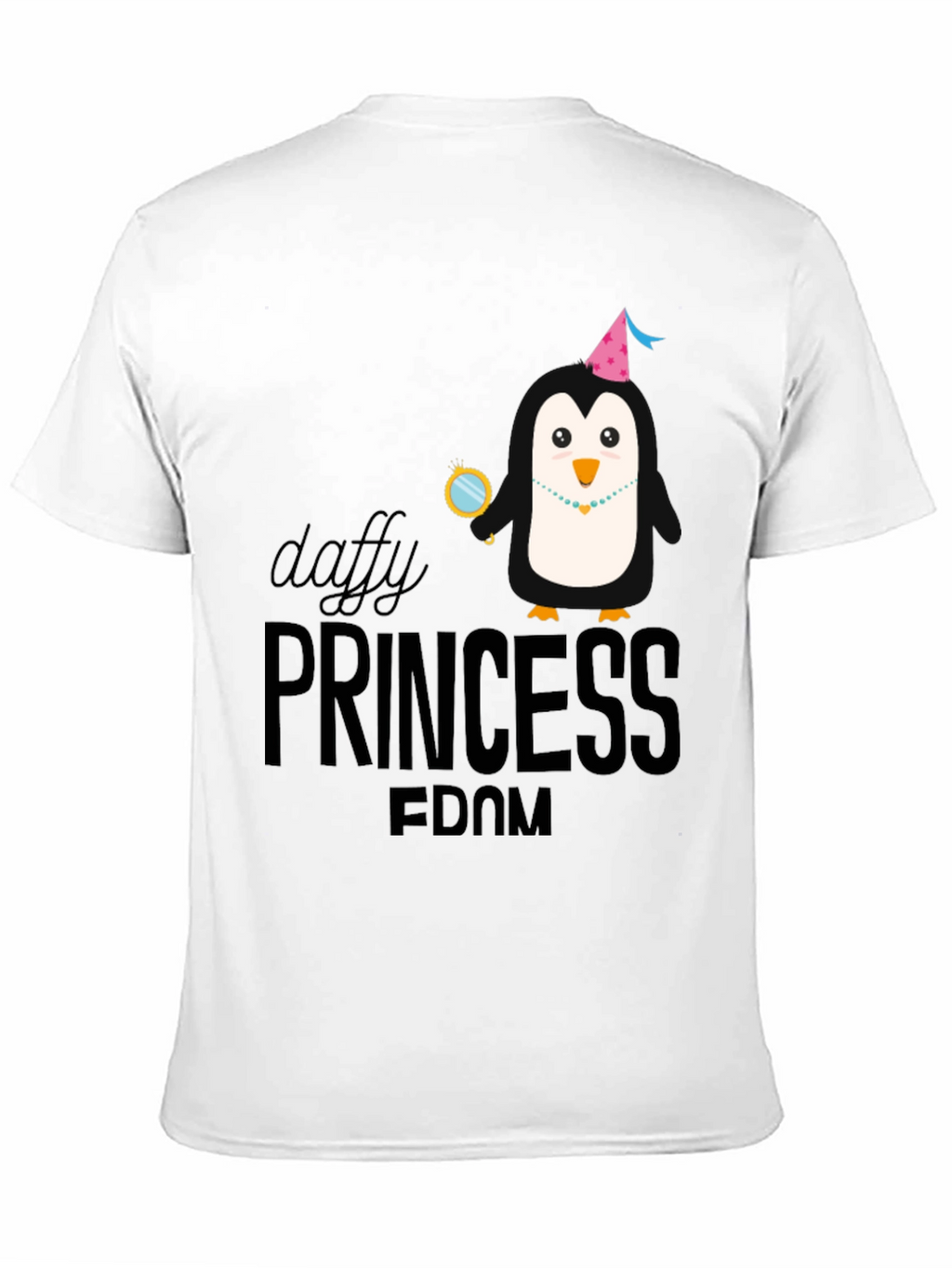 Daffy Princess Penguin T-Shirt - Black