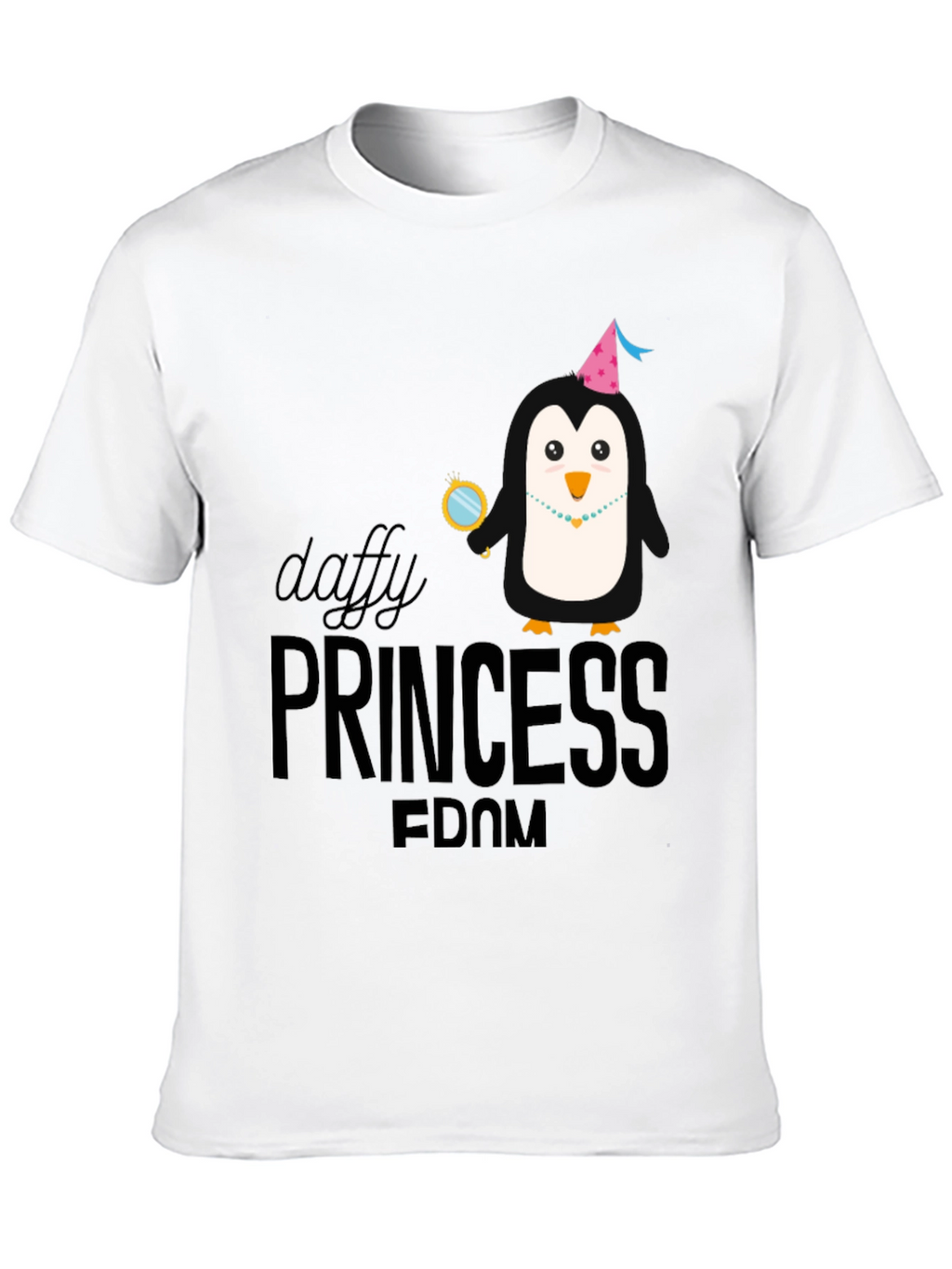Daffy Princess Penguin T-Shirt - Black