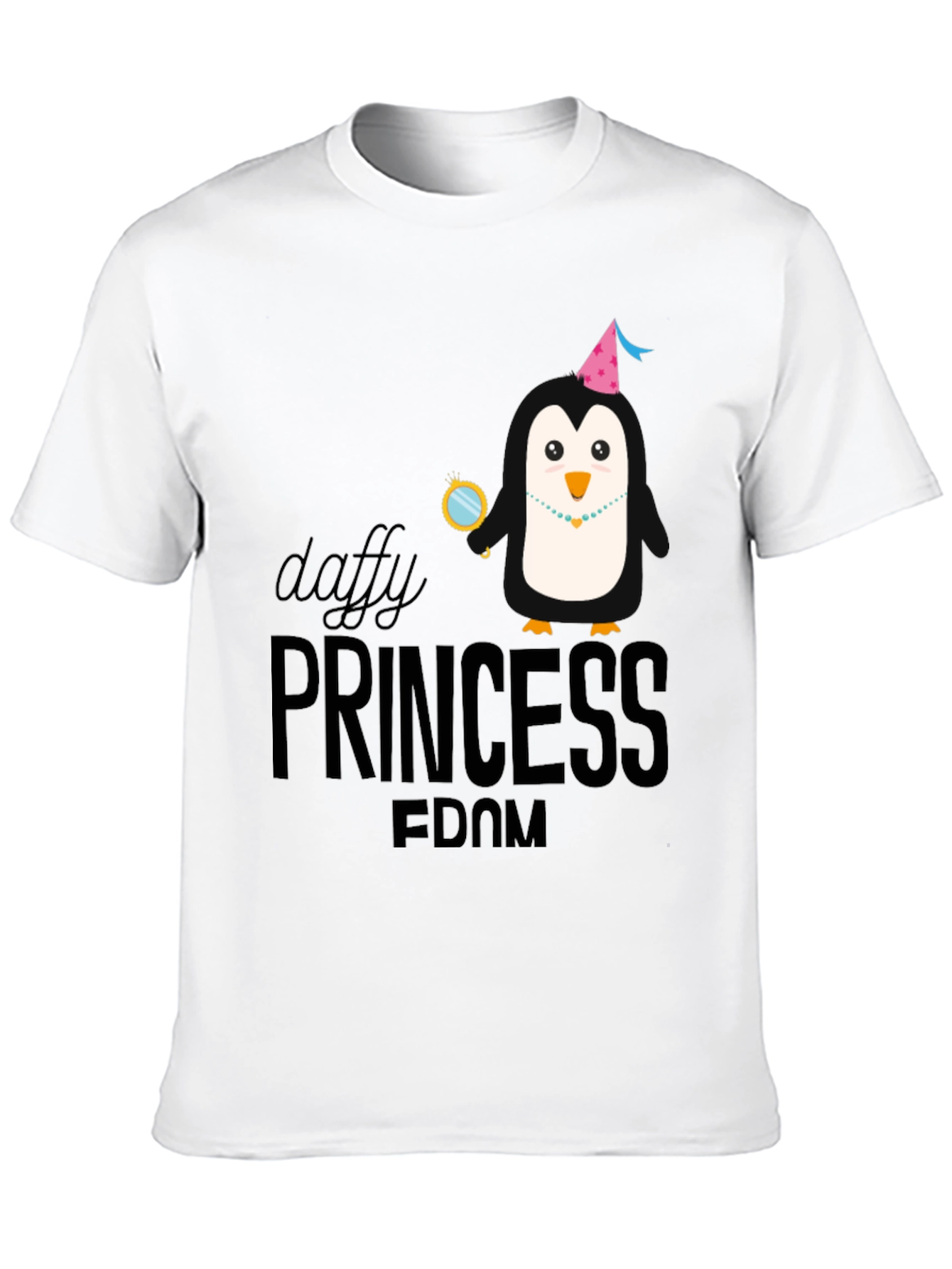Daffy Princess Penguin T-Shirt - Black
