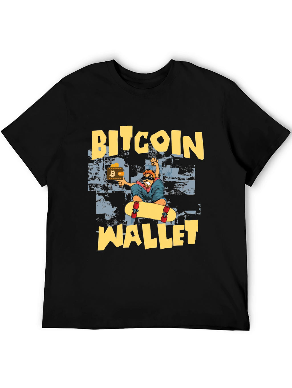 Bitcoin Wallet Skater T-Shirt