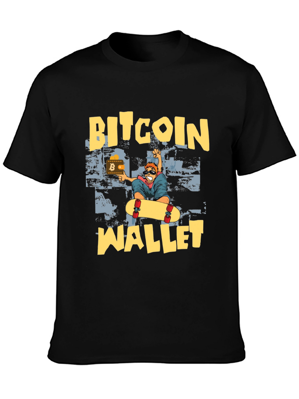Bitcoin Wallet Skater T-Shirt