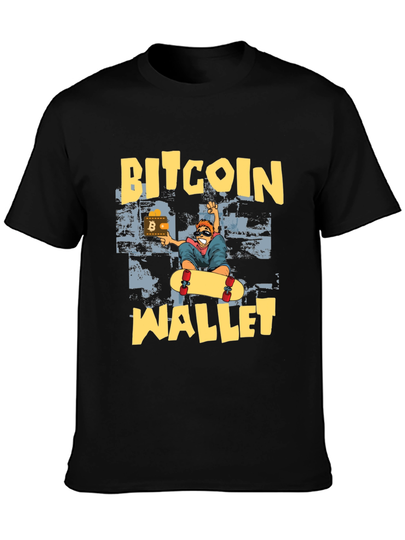 Bitcoin Wallet Skater T-Shirt