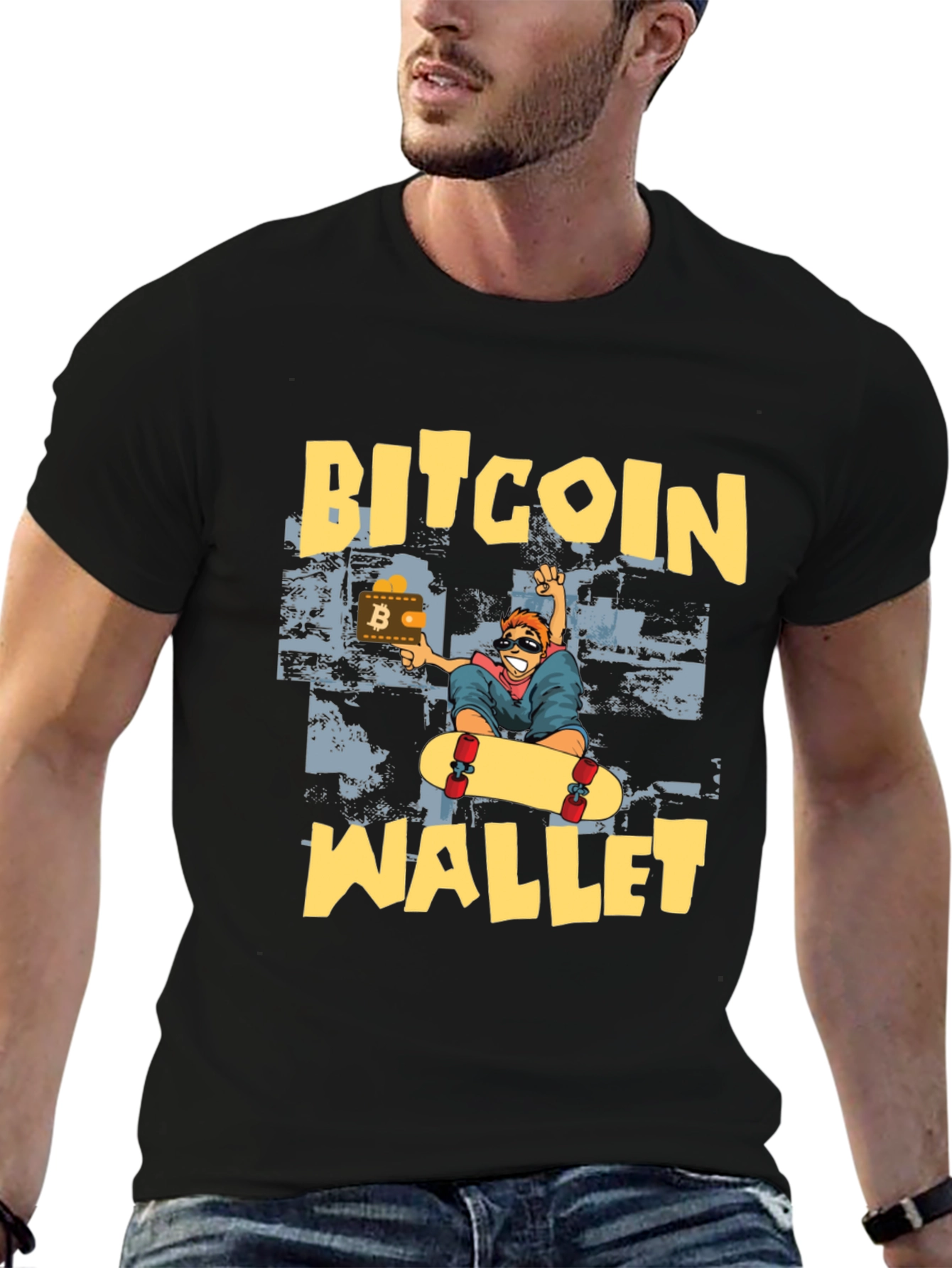 Bitcoin Wallet Skater T-Shirt
