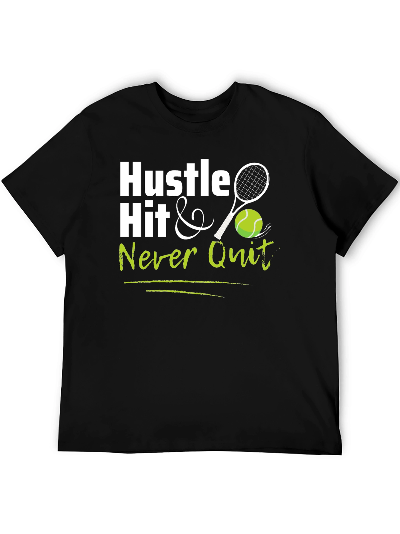 Hustle Hit Never Quit Black T-Shirt