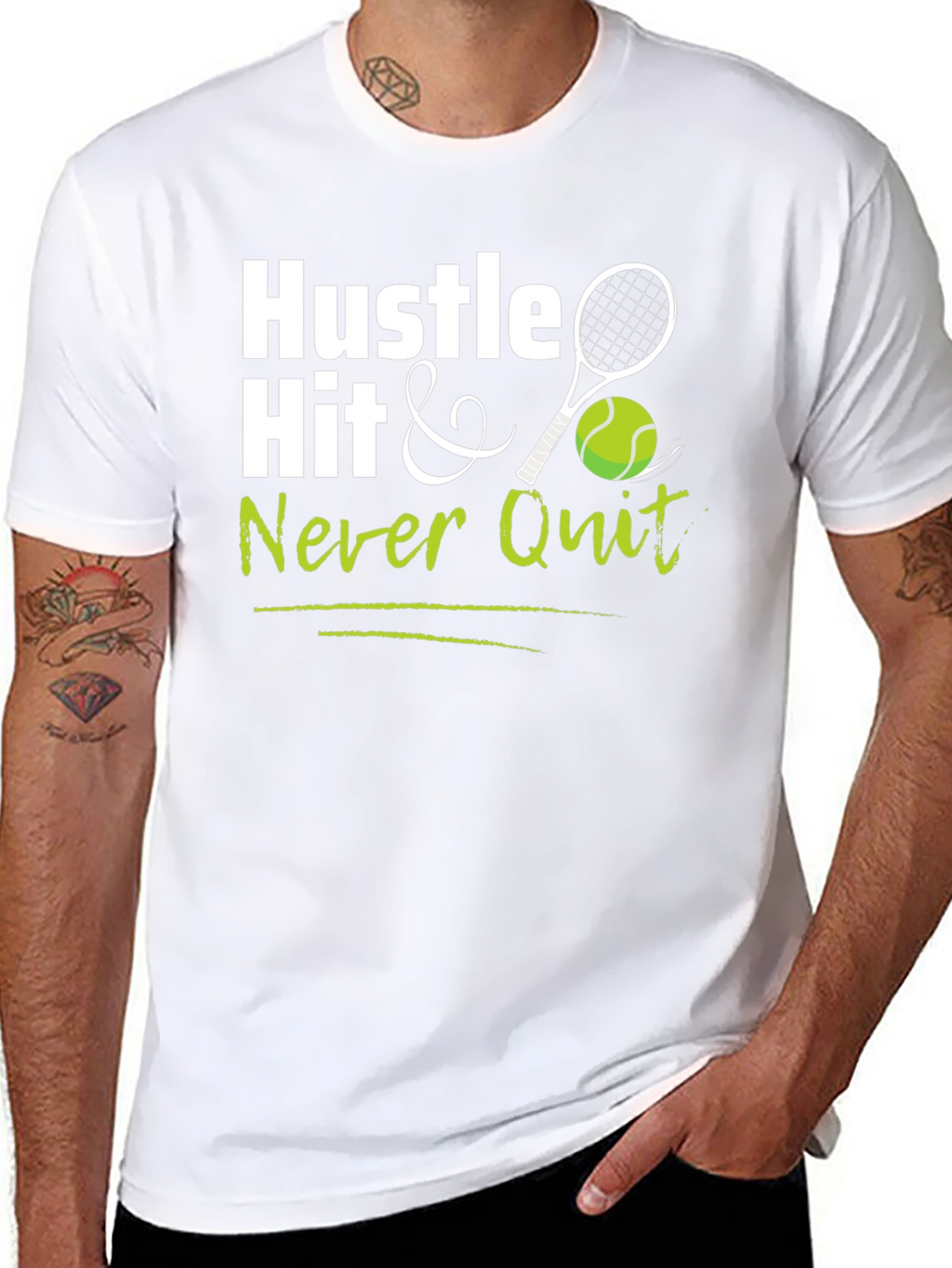 Hustle Hit Never Quit Black T-Shirt
