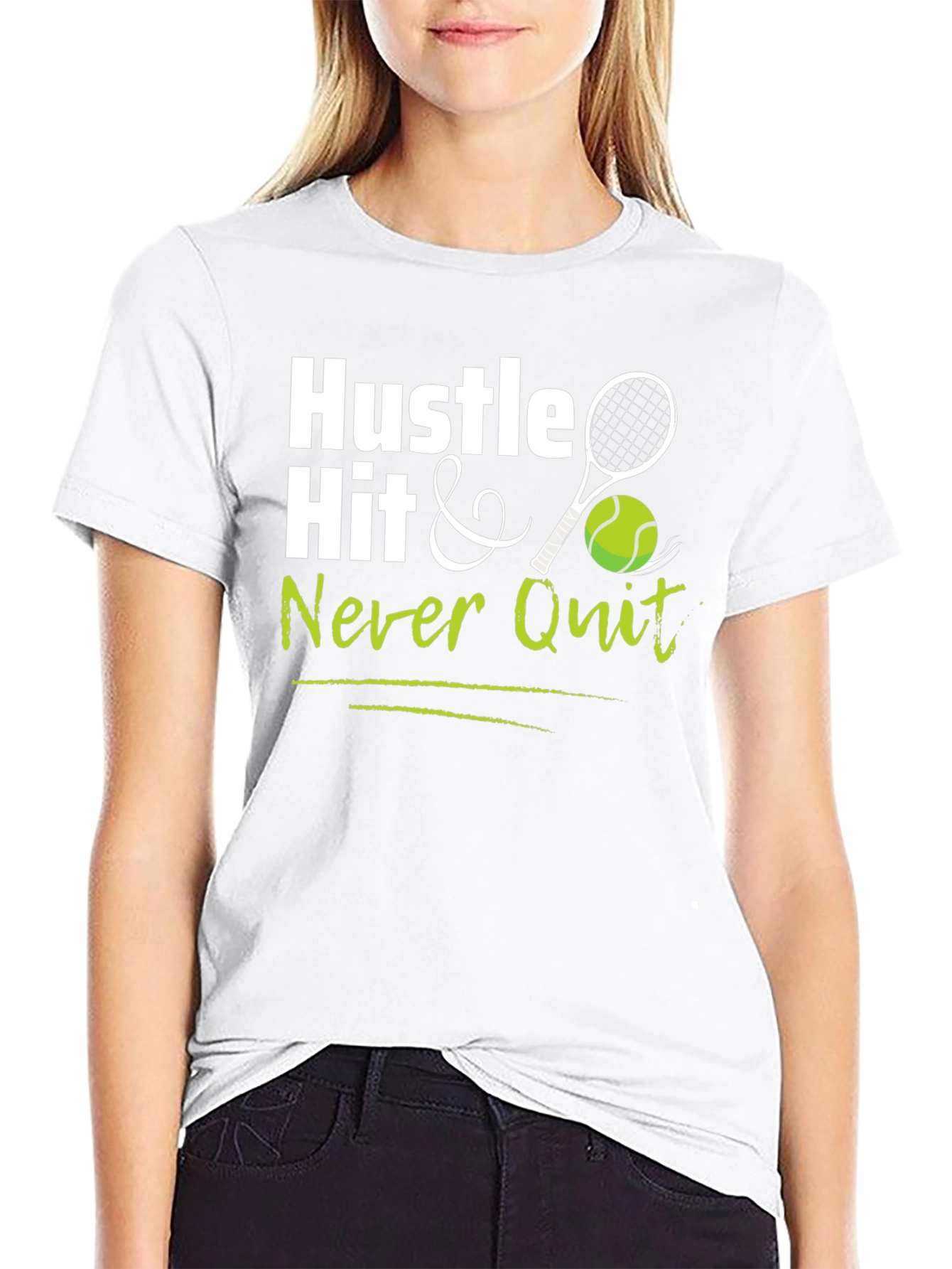 Hustle Hit Never Quit Black T-Shirt