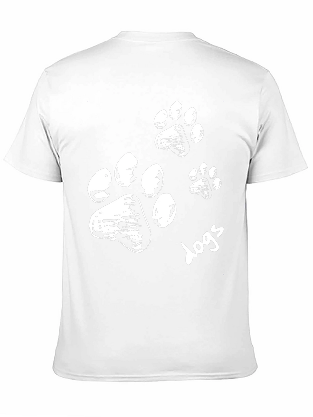 Dog Paw Print T-Shirt - Black
