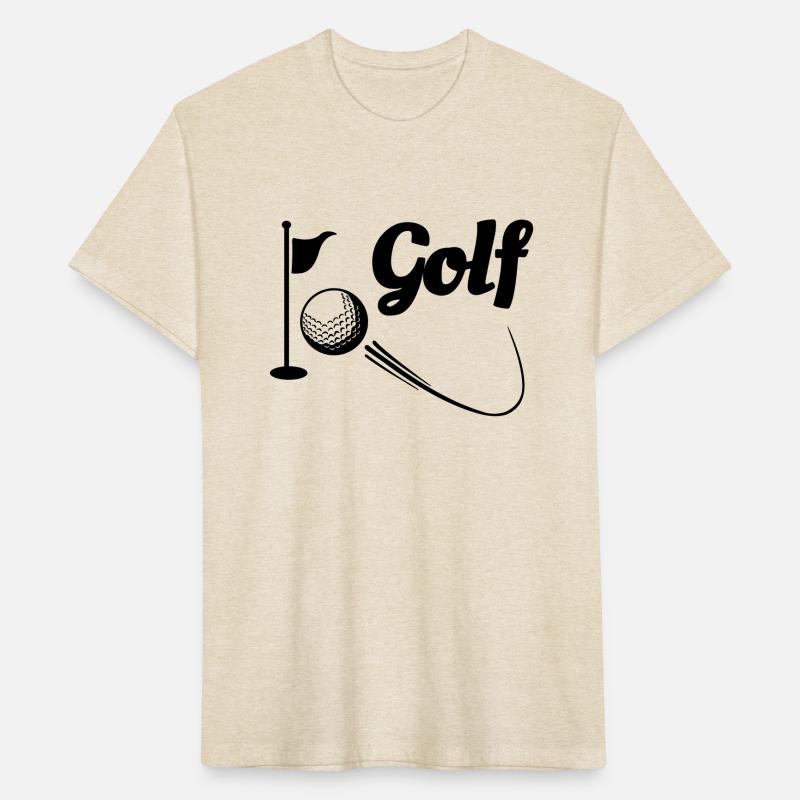 Text 'GOLF' with a wave golfball