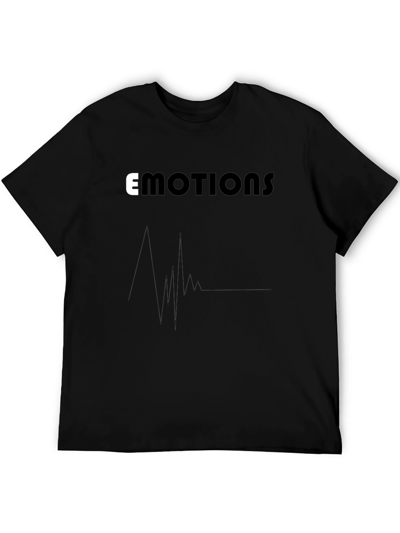 Emotions Graphic Tee - Black Cotton Comfort