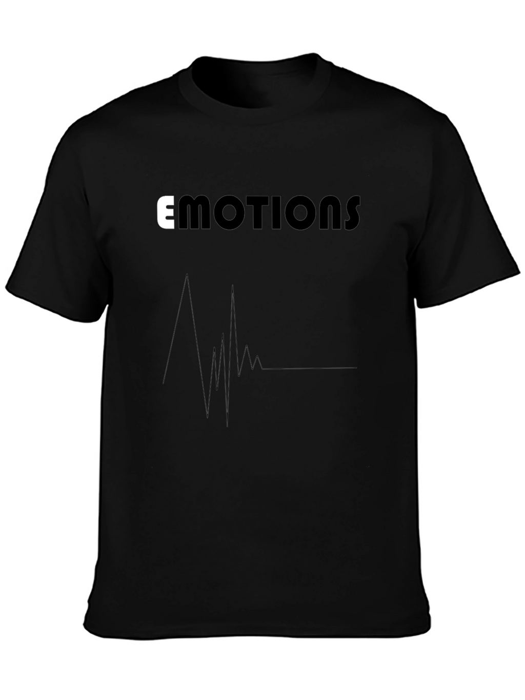 Emotions Graphic Tee - Black Cotton Comfort