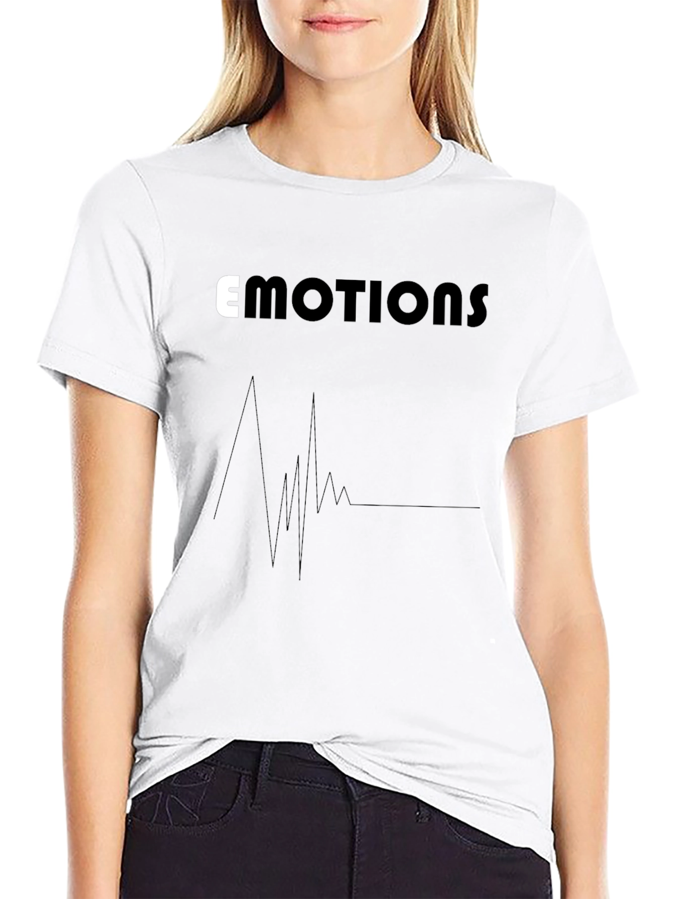 Emotions Graphic Tee - Black Cotton Comfort