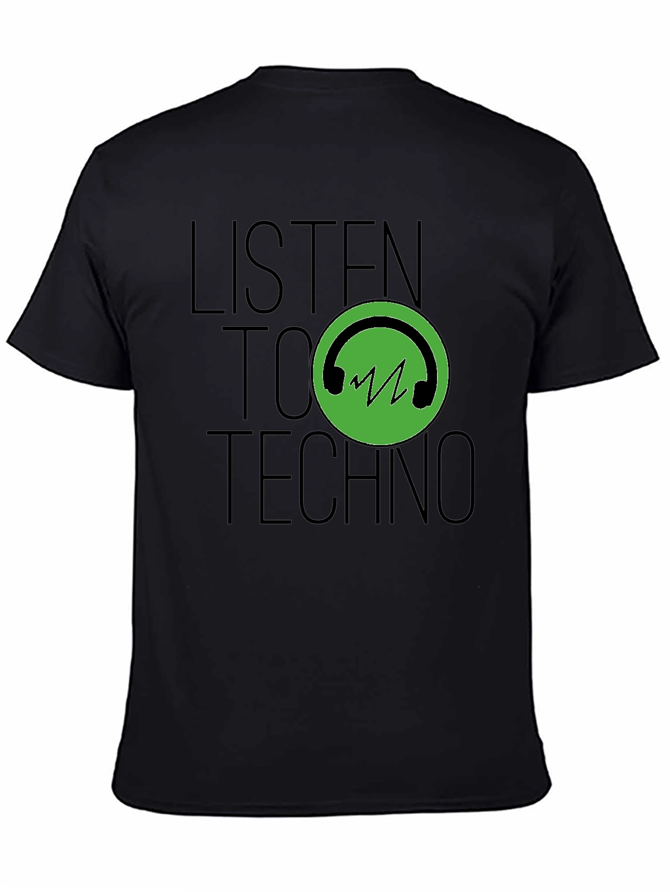 Listen to Techno Black T-Shirt - Music Lover Tee