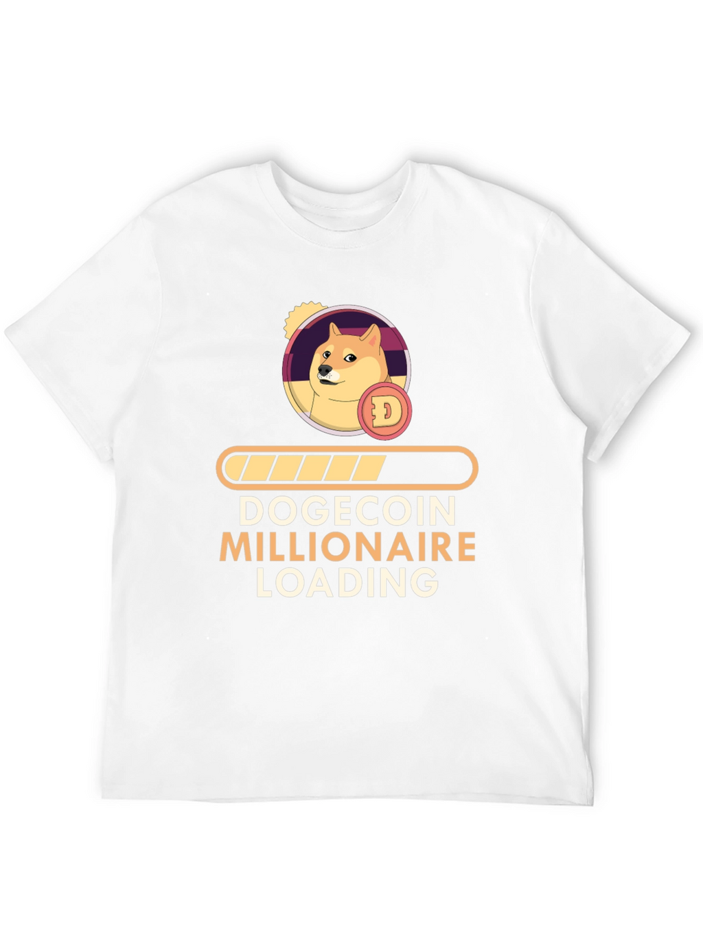 Dogecoin Millionaire Loading Black T-Shirt