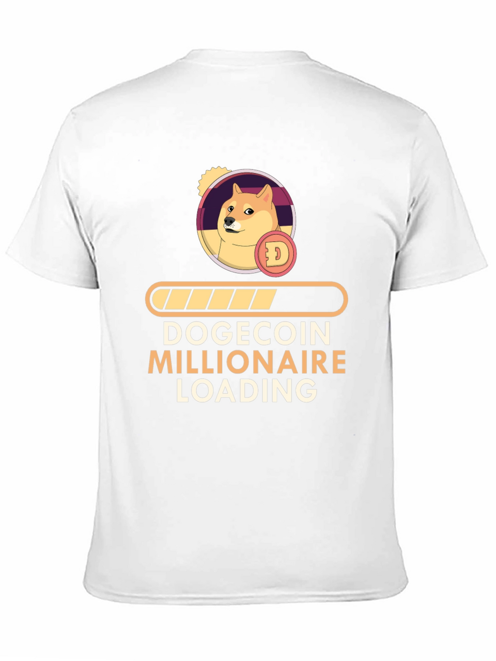 Dogecoin Millionaire Loading Black T-Shirt