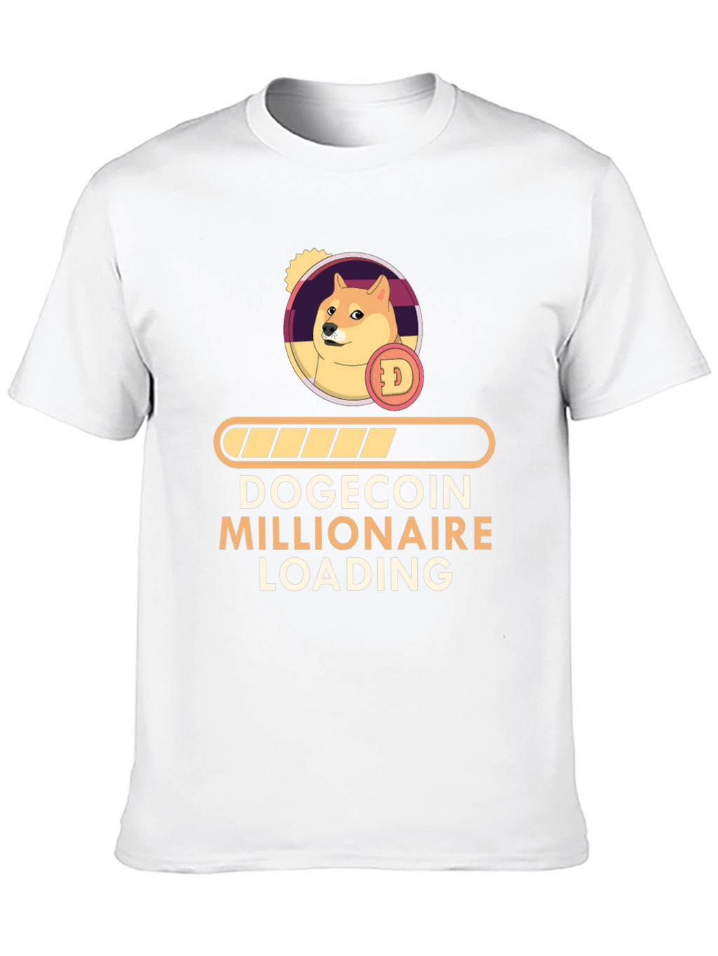 Dogecoin Millionaire Loading Black T-Shirt
