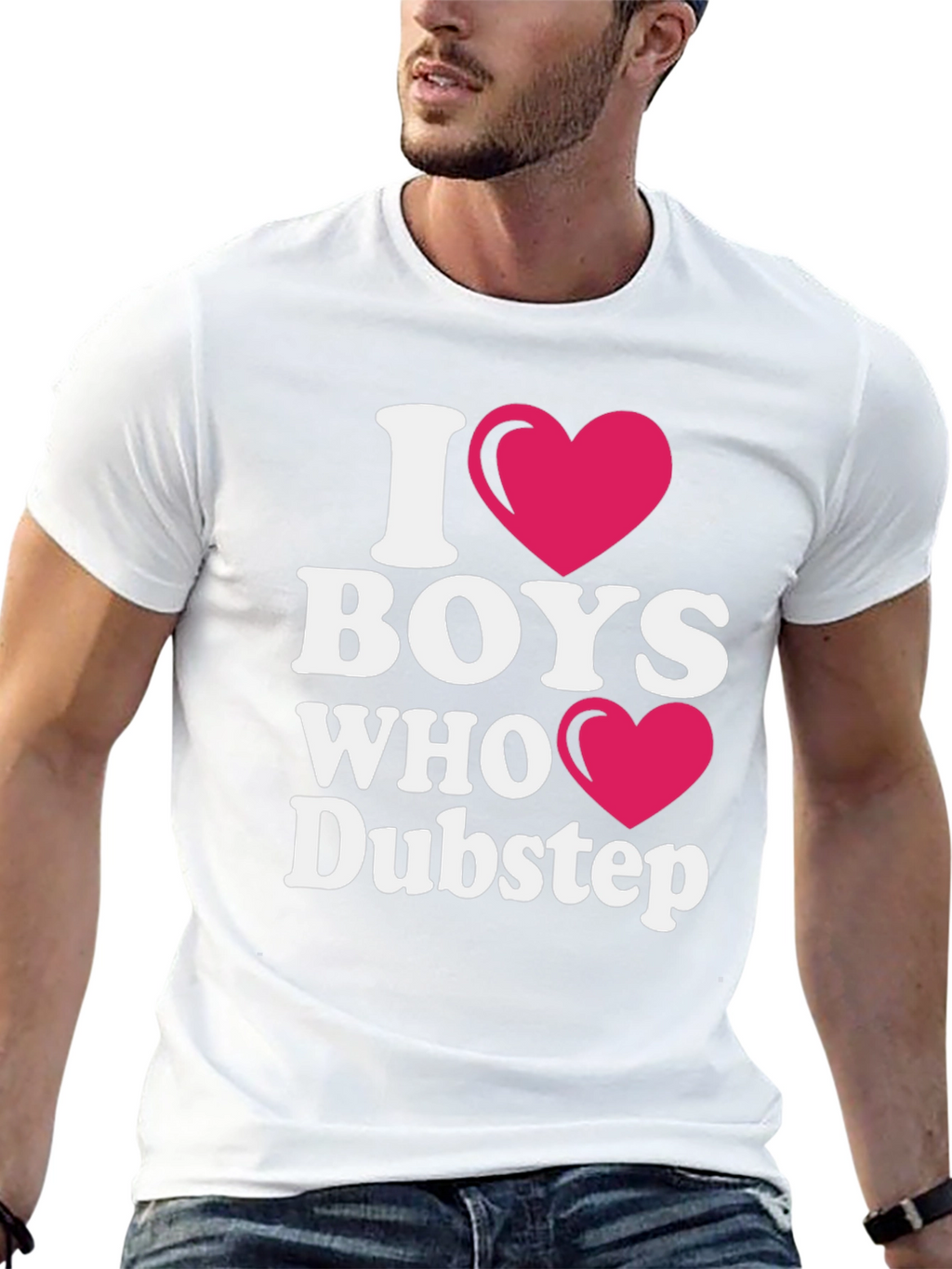 I Heart Boys Who Dubstep Black T-Shirt