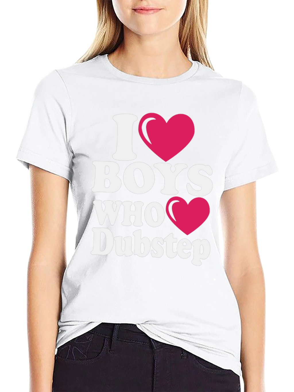 I Heart Boys Who Dubstep Black T-Shirt