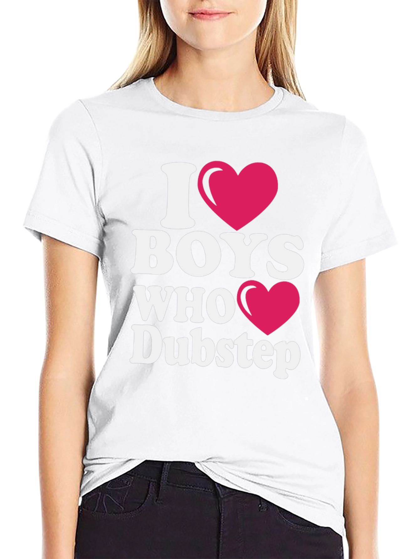 I Heart Boys Who Dubstep Black T-Shirt