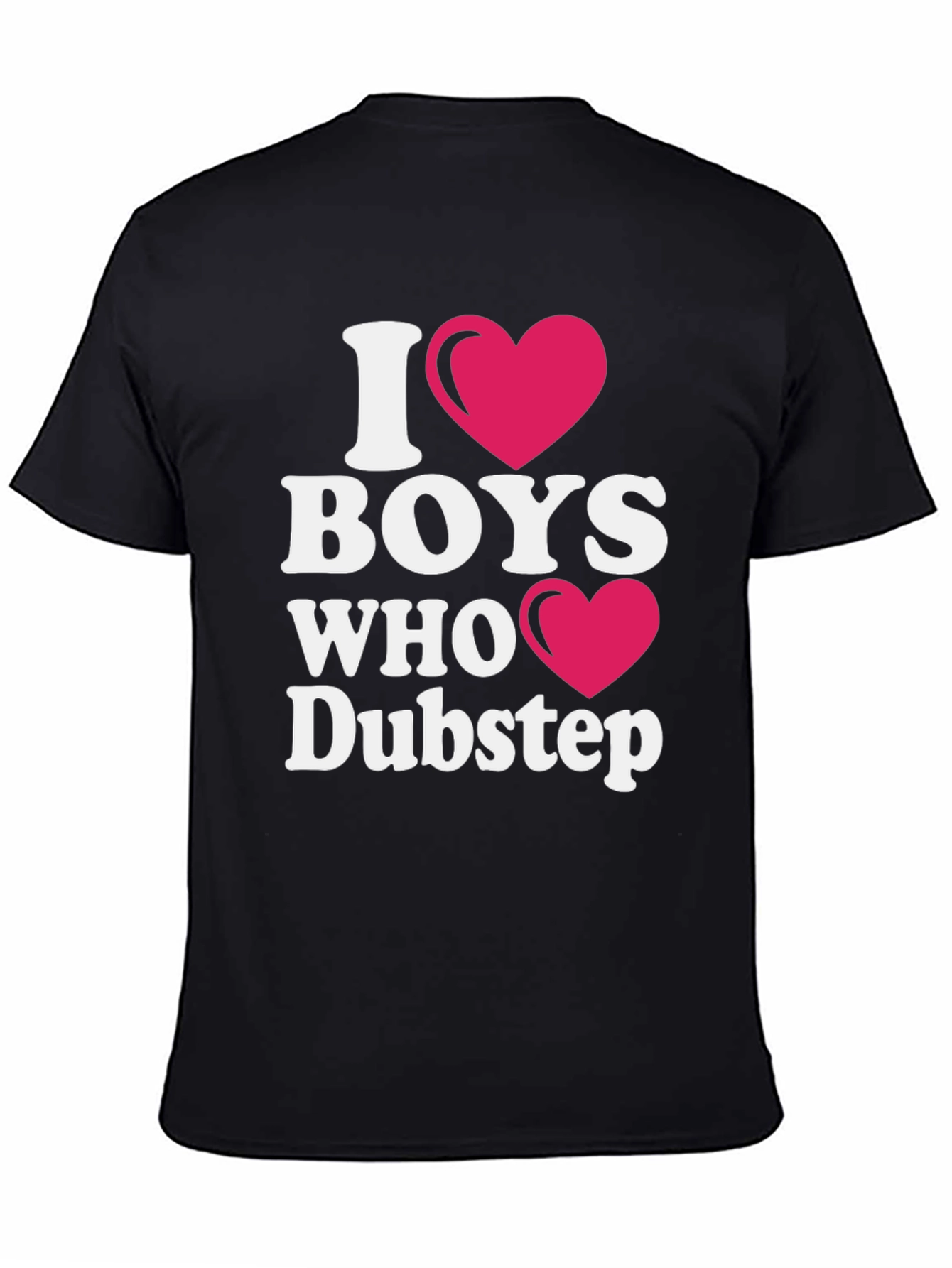 I Heart Boys Who Dubstep Black T-Shirt