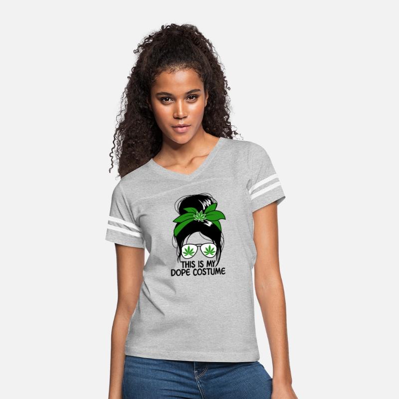 This Is My Dope Costume Messy Bun Womens Marijuana