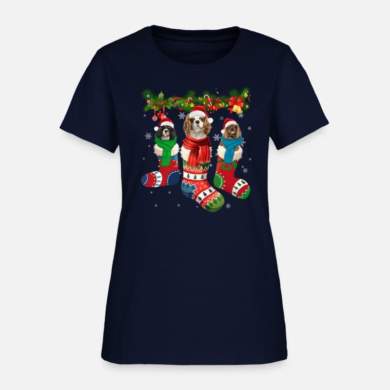 Three Cavalier King Charles Spaniel In Sock