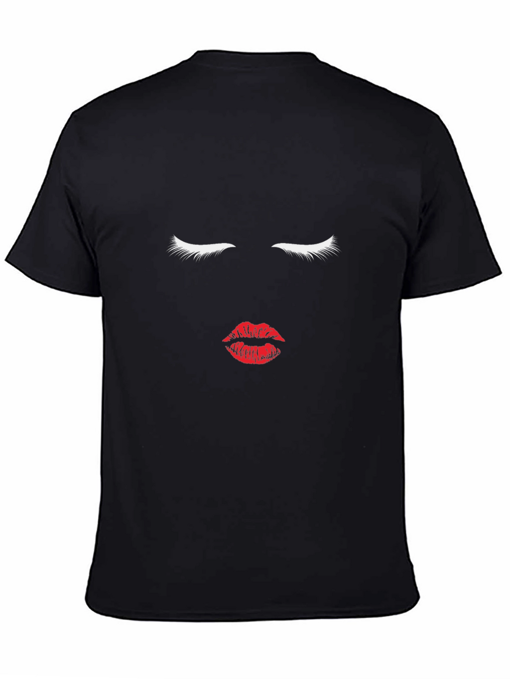 Minimalist Face Graphic T-Shirt - Black