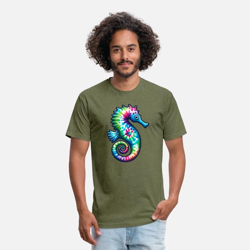 Tie Dye Seahorse - Colorful Hippie Ocean
