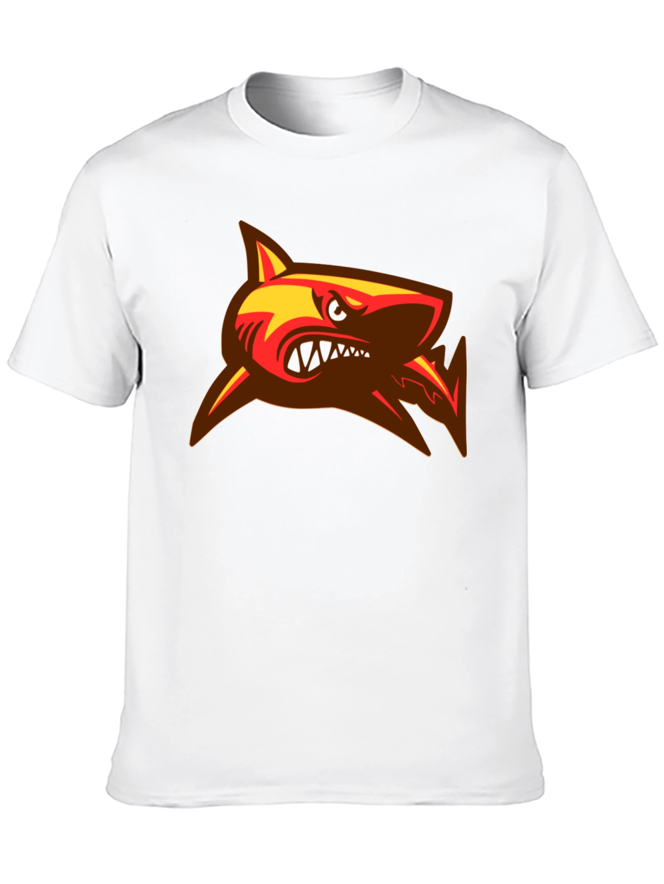 Mens Black T-Shirt with Shark Graphic