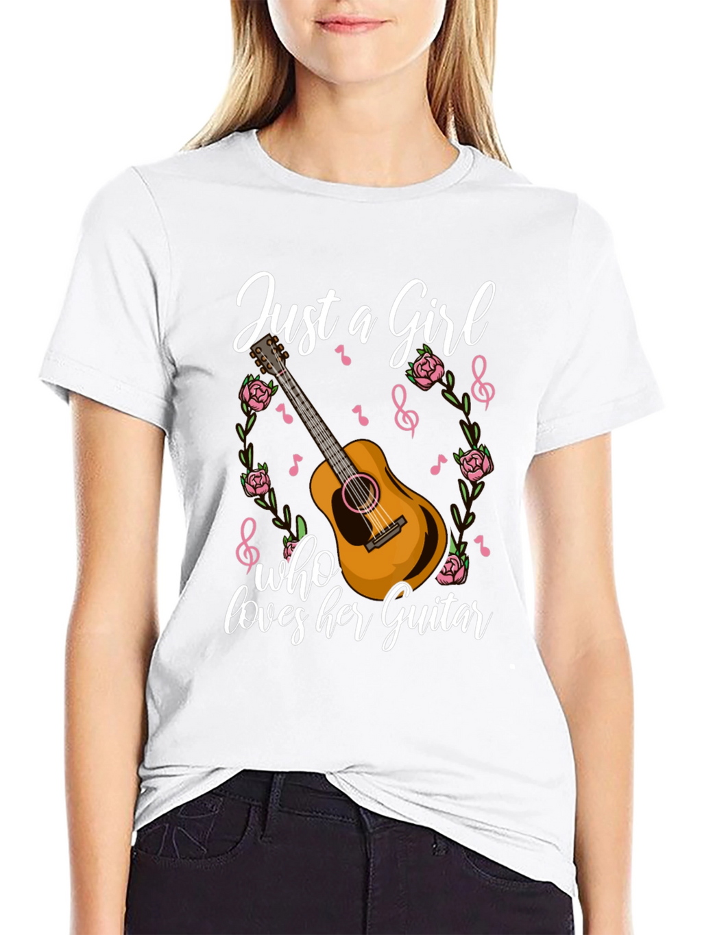 Just A Girl Who Loves Her Guitar T-Shirt