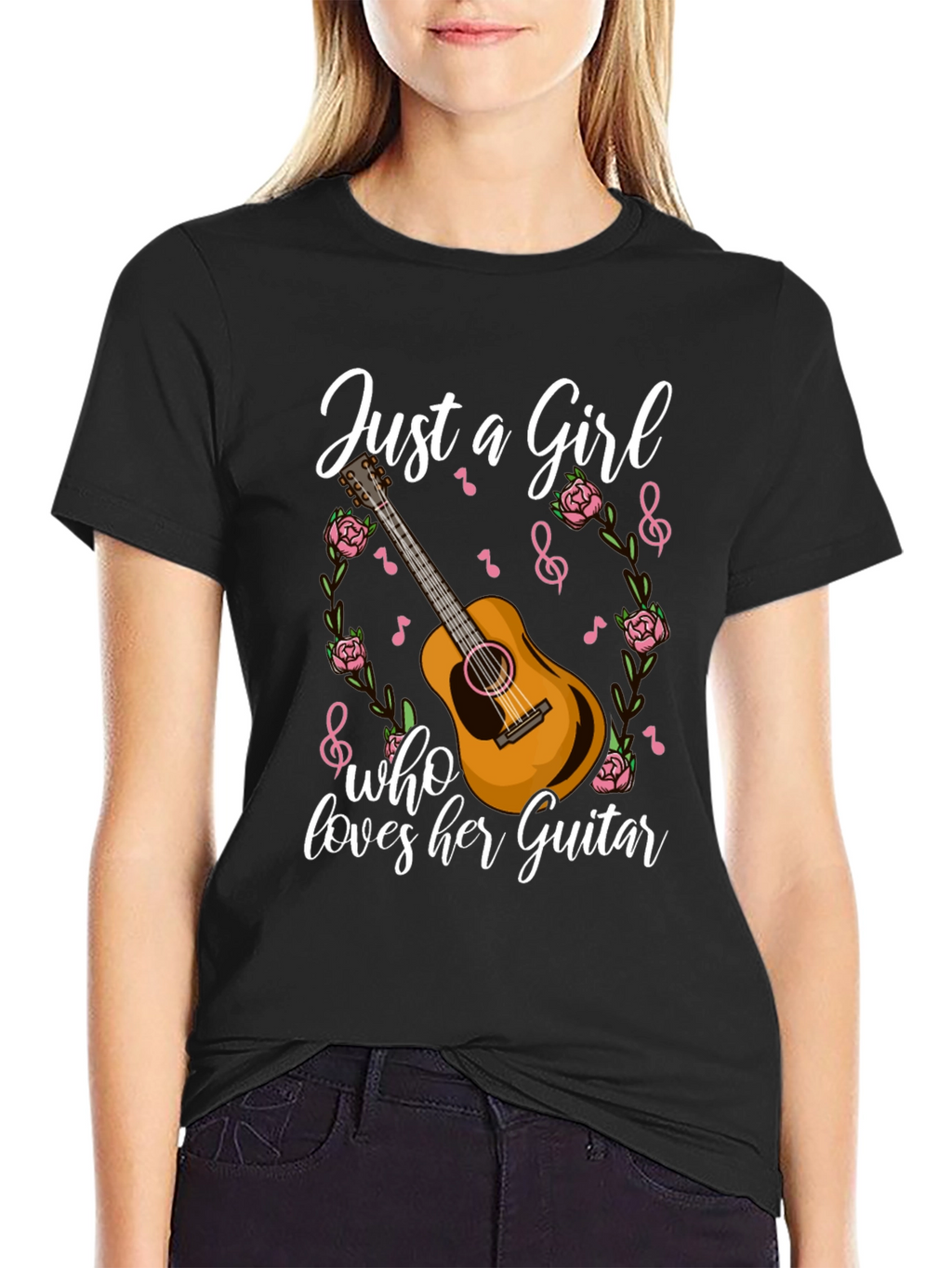 Just A Girl Who Loves Her Guitar T-Shirt
