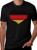 German Flag Heart Graphic T-Shirt