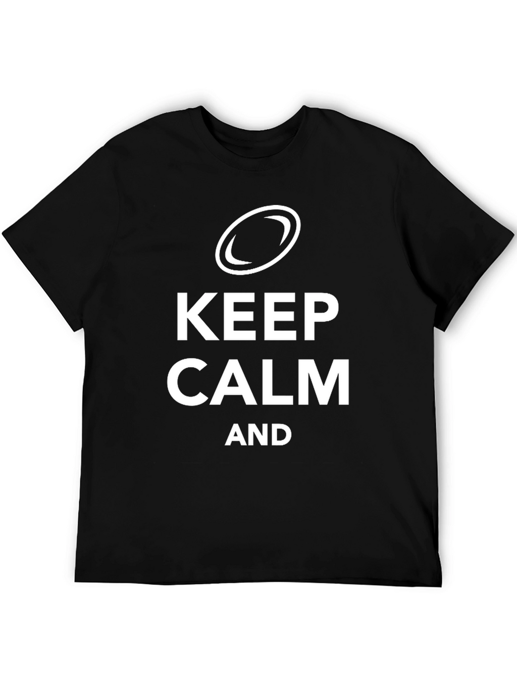 Keep Calm and Play Rugby Black T-Shirt