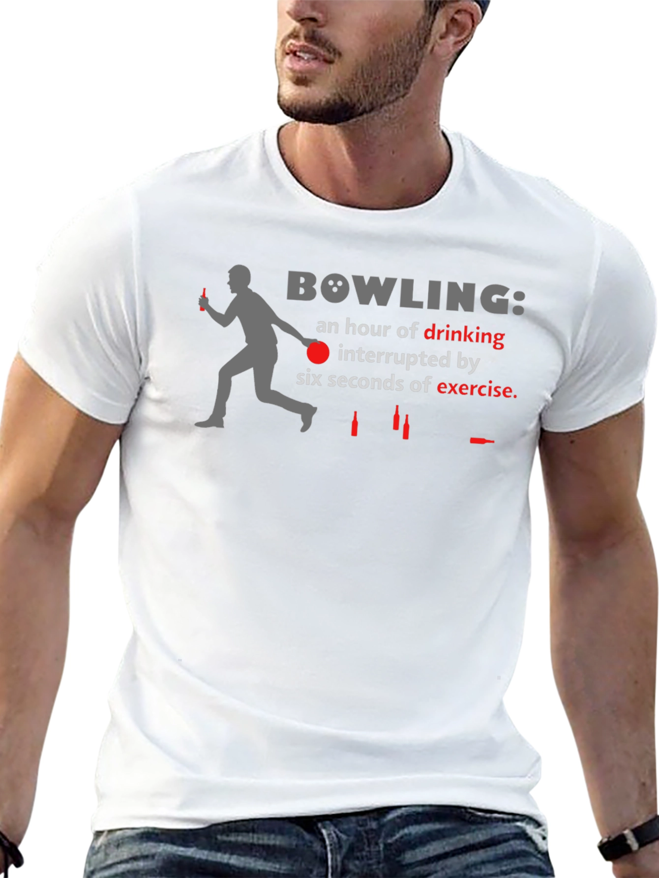 Bowling Drinking Interrupted T-Shirt