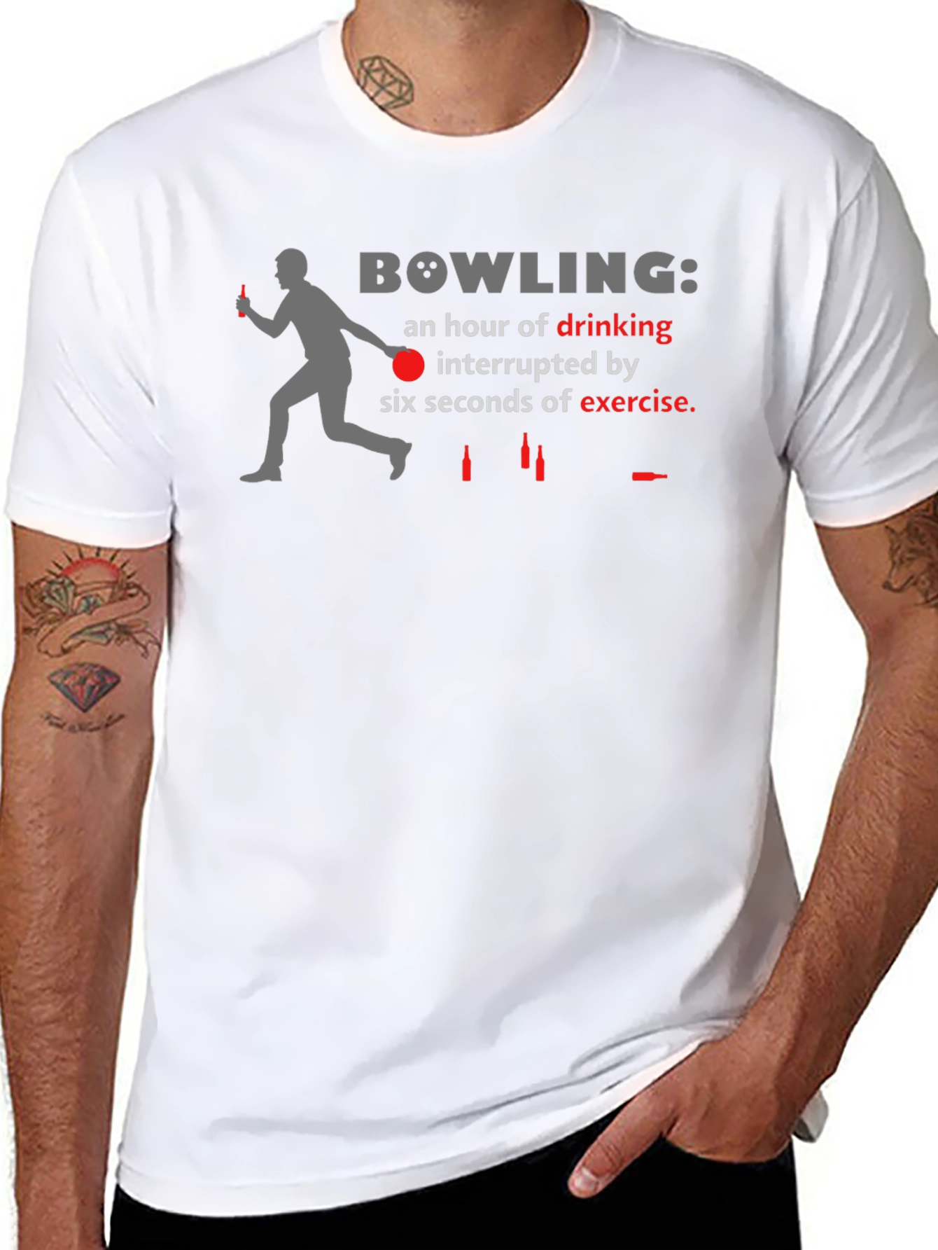 Bowling Drinking Interrupted T-Shirt