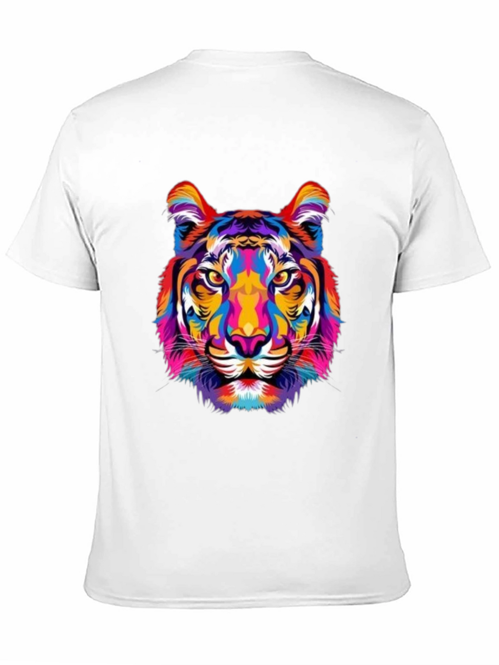 Vibrant Tiger Graphic Print Black T-Shirt