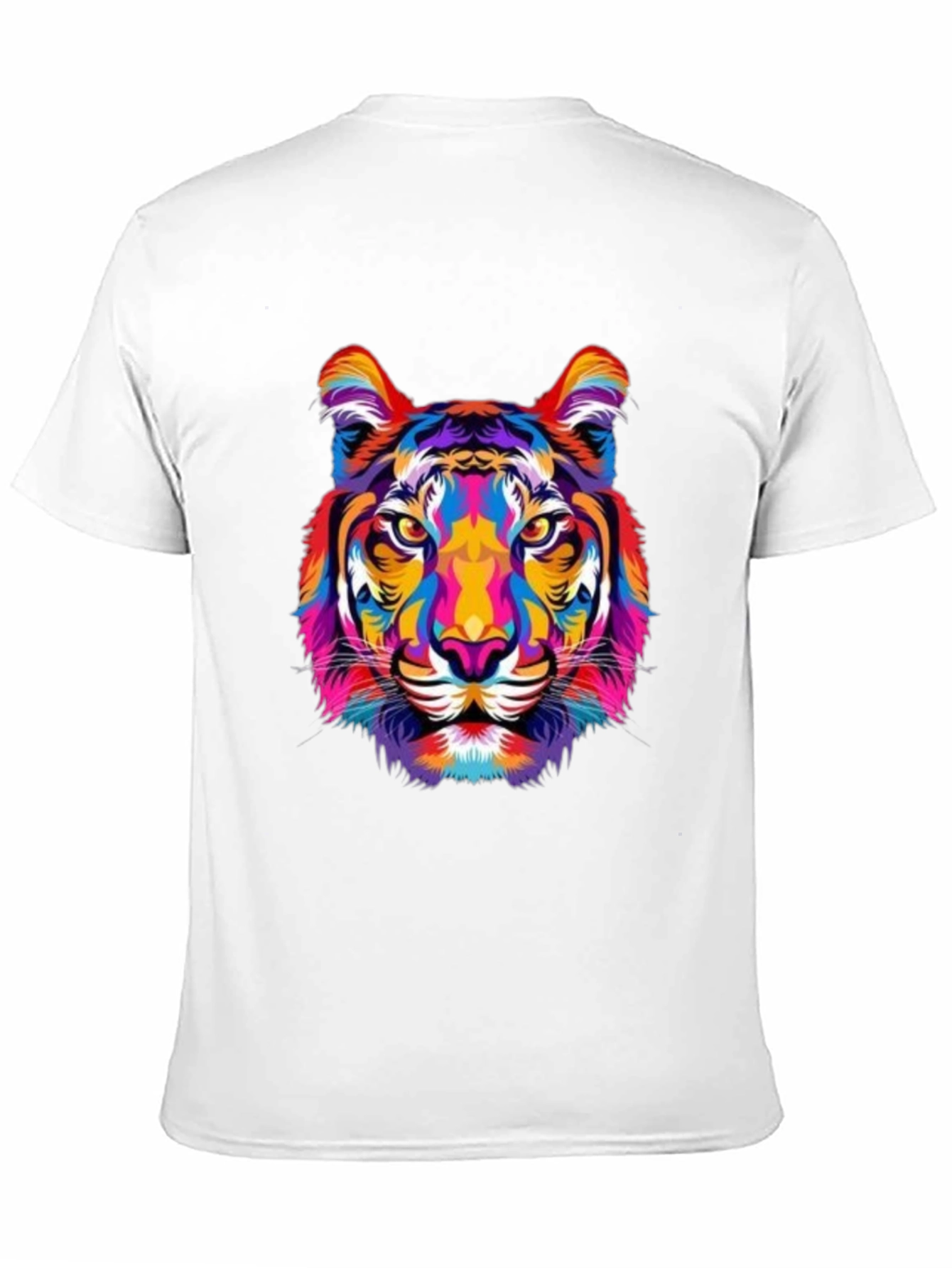 Vibrant Tiger Graphic Print Black T-Shirt