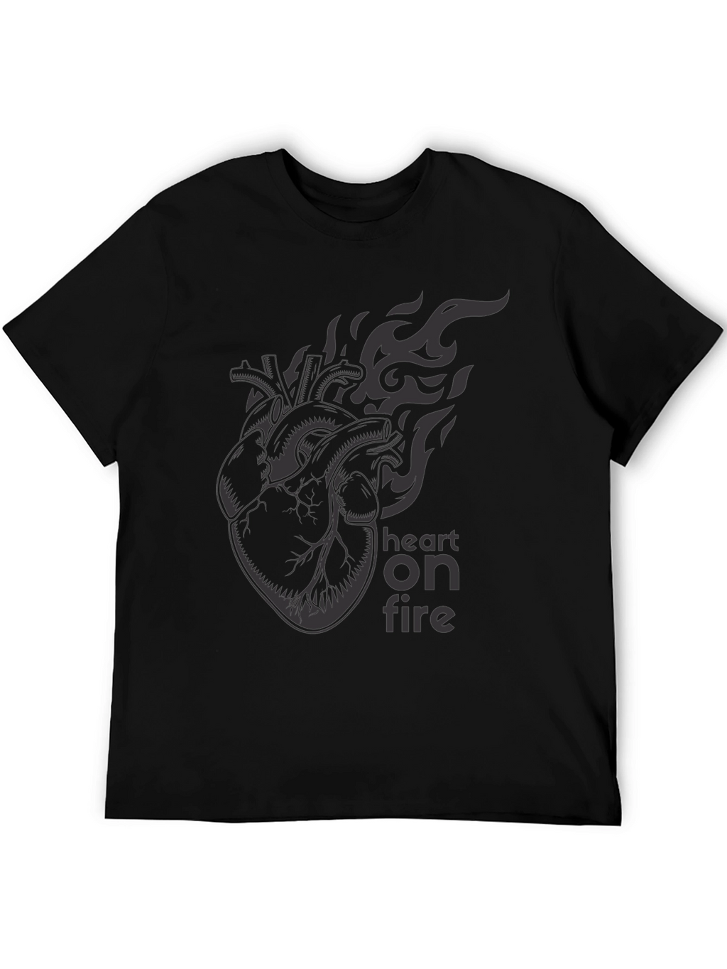 Heart on Fire Graphic Tee - Stylish & Edgy