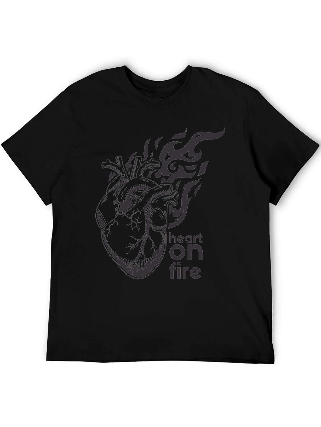Heart on Fire Graphic Tee - Stylish & Edgy