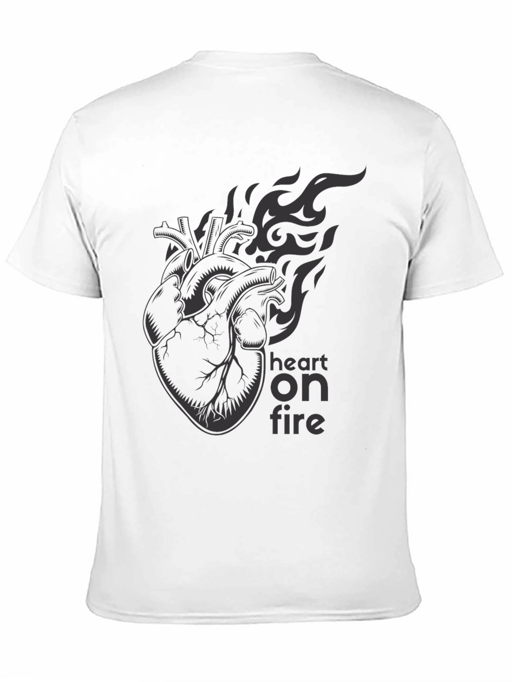 Heart on Fire Graphic Tee - Stylish & Edgy